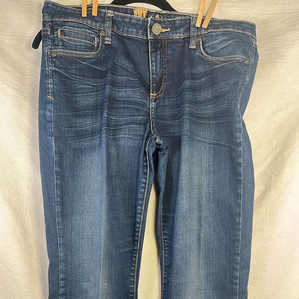 Kut from the Kloth Dark Wash Boot Cut Jeans SZ10 Hipster Cowgirl Boho‎ Festival